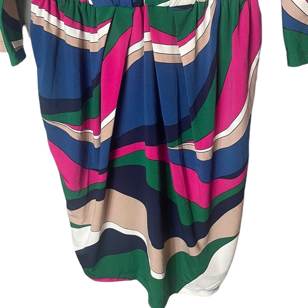 Trina Turk Women’s Birch Dress Size Medium Colorful Geometric Jersey - Picture 6 of 8